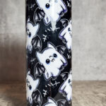 Ghost Bats Grey Gothic Skinny Tumbler