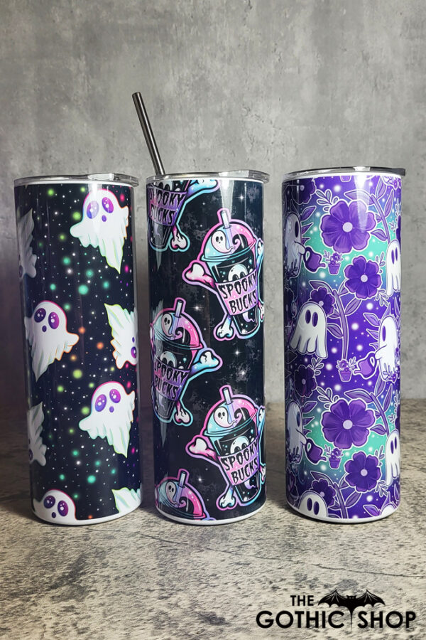 Ghosts Gothic Skinny Tumbler