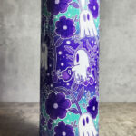 Ghosts Watering Garden Purple Green Gothic Skinny Tumbler