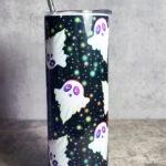 Ghostie Rainbow Stars Gothic Skinny Tumbler
