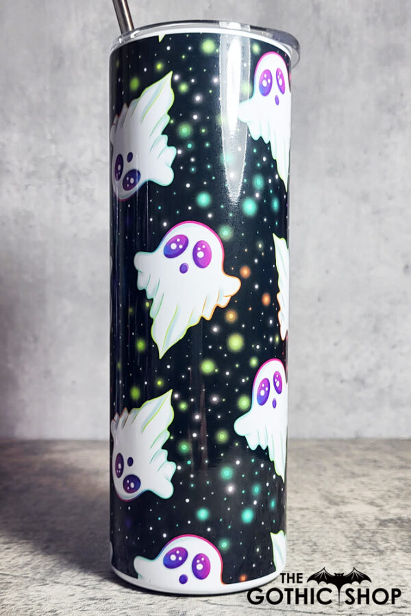 Ghostie Rainbow Stars Gothic Skinny Tumbler