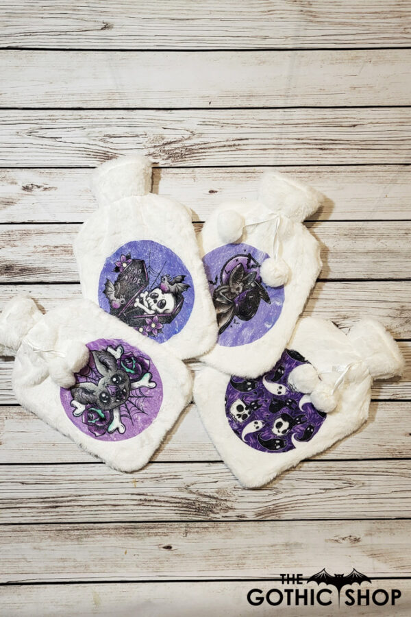 Gothic Hot Water Bottle with Plush Cover