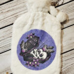 Dead Inside Skeleton Hot Water Bottle with Plush Cover