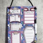 Skull Flowers Gothic Daily Planner Whiteboard Metal Sign