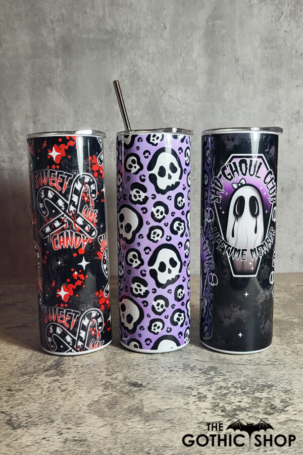 Bats & Ghost Gothic Skinny Tumblers