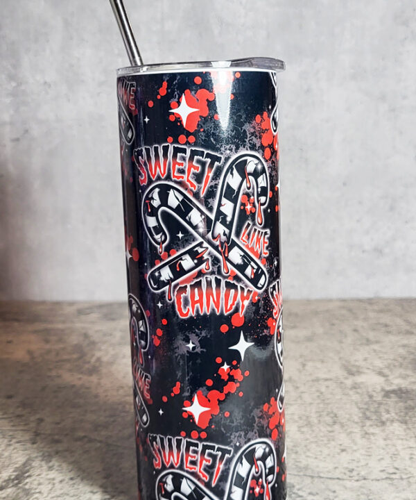 Sweet Like Candy Gothic Skinny Tumbler