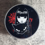 Stay Strange Goth Girl & Cat Gothic Print Keepsake Round Tin
