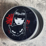 Stay Strange Goth Girl & Cat Gothic Print Keepsake Round Tin