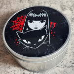 Stay Strange Goth Girl & Cat Gothic Print Keepsake Round Tin