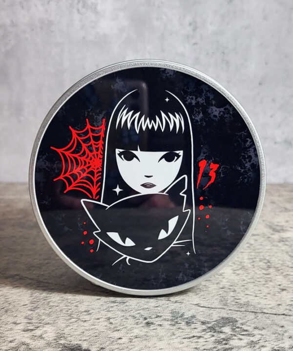Stay Strange Goth Girl & Cat Gothic Print Keepsake Round Tin