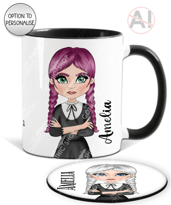 willow goth girl personalised customised gothic mug