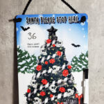 Santa Stop Here GothMas Whiteboard Metal Sign