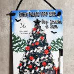 Santa Stop Here GothMas Personalised Whiteboard Metal Sign