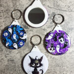 Gothic Compact Mirror Keyring
