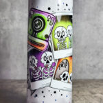 BestSkells Skeleton Besties Grey Gothic Skinny Tumbler
