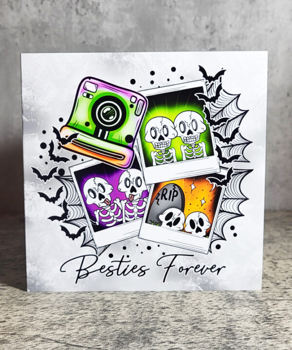 BestSkells Forever Besties Grey Gothic Greetings Card