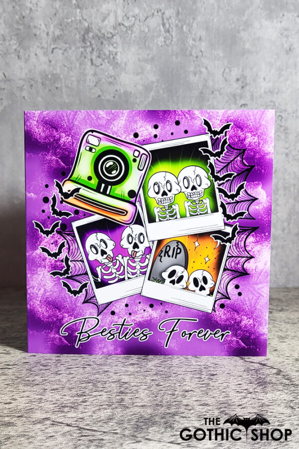 BestSkells Forever Besties Purple Gothic Greetings Card