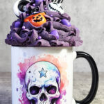 Watercolour Skull Gothic Print Mug