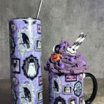 Gothic Picture Gallery Goth Purple Skinny Tumbler and mug