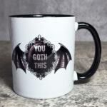 You Goth This Winged Cameo Gothic Print Ceramic Mug