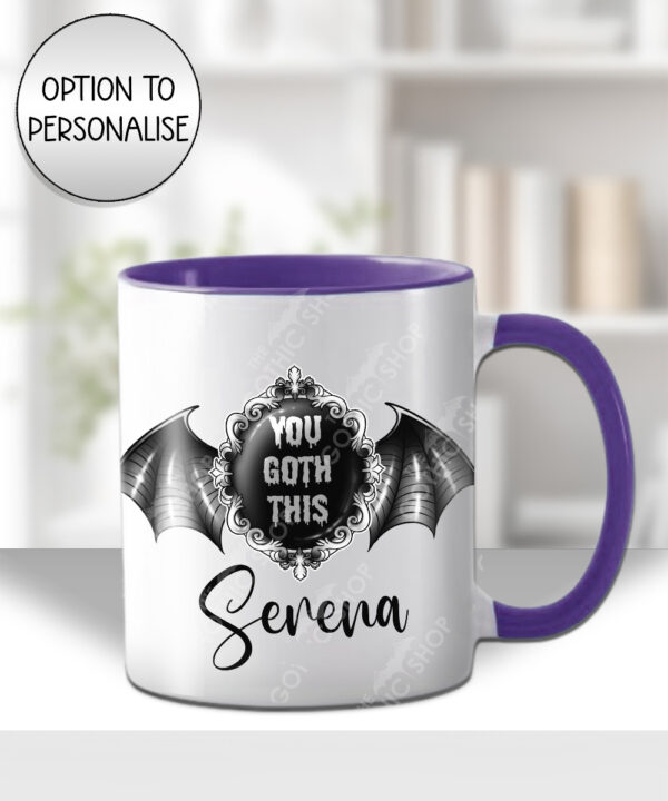 you goth this winged cameo gothic print ceramic mug