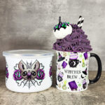 Rosita Bat Purple Rose Cobwebs Storage Container Bowl with Lid