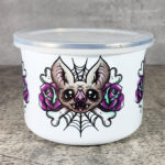 Rosita Bat Purple Rose Cobwebs Storage Container Bowl with Lid