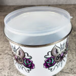 Rosita Bat Purple Rose Cobwebs Storage Container Bowl with Lid