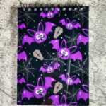 Purple Bats & Cobwebs Gothic A6 Notepad