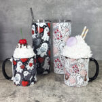 Lovebucks Ghosties Ghostbucks Gothic Valentine's Mug and tumbler