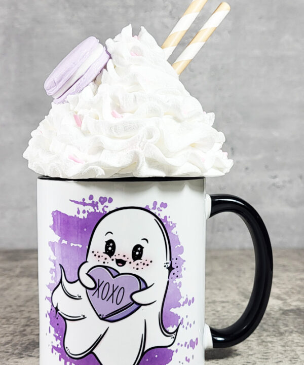 Sweetheart Ghostie XOXO Heart Spooky Gothic Valentine's Mug