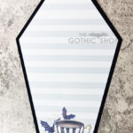 Gothic Tea Butterflies Coffin Shaped Metal Planner Whiteboard Sign