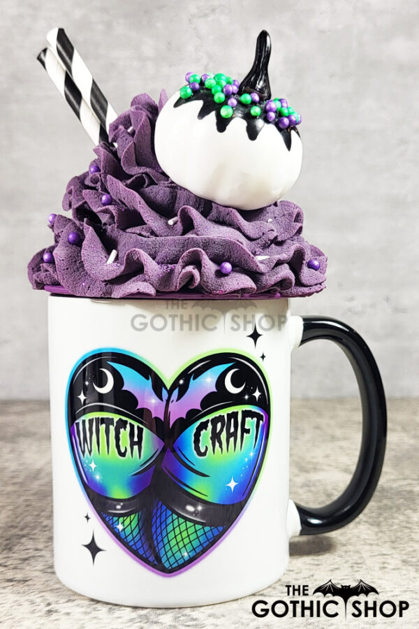 WitchCraft Heart Bottom Gothic Witchy Ceramic Mug