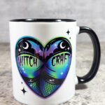 WitchCraft Heart Bottom Gothic Witchy Ceramic Mug