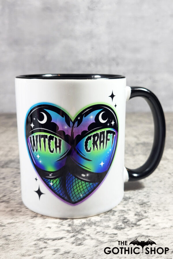 WitchCraft Heart Bottom Gothic Witchy Ceramic Mug