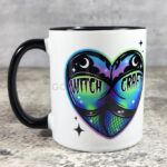 WitchCraft Heart Bottom Gothic Witchy Ceramic Mug