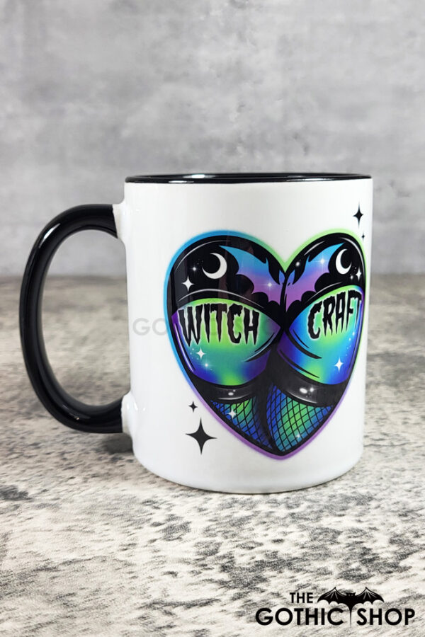 WitchCraft Heart Bottom Gothic Witchy Ceramic Mug