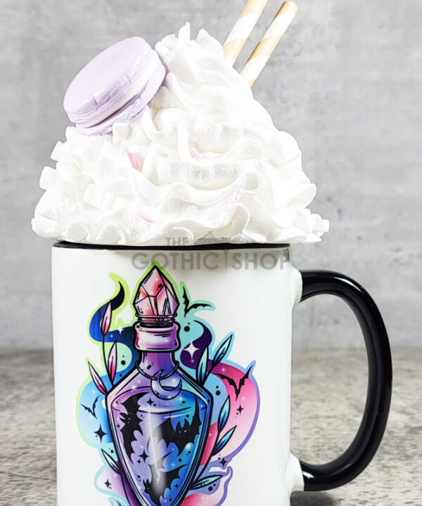Bat Neon Potions Gothic Witchy Ceramic Mug