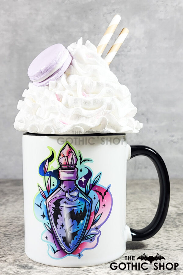 Bat Neon Potions Gothic Witchy Ceramic Mug