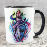 Bat Neon Potions Gothic Witchy Ceramic Mug