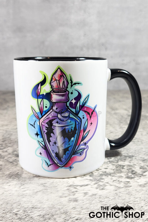 Bat Neon Potions Gothic Witchy Ceramic Mug