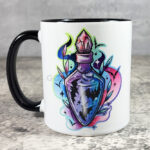 Bat Neon Potions Gothic Witchy Ceramic Mug