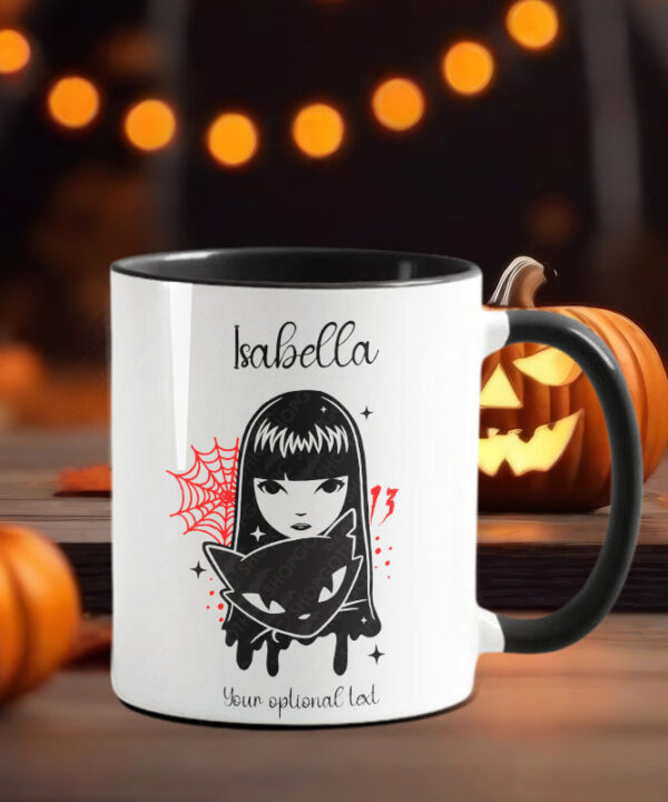 stay strange goth girl & cat gothic ceramic mug