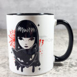 Stay Strange Goth Girl & Cat Gothic Ceramic Mug