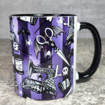 Sew Magical Purple Stripe Gothic Ceramic Mug