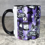 Sew Magical Purple Stripe Gothic Ceramic Mug