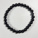 Black Onyx Round 6mm Bead Gothic Stretch Bracelet