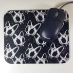 Grey Skele Cats Skull Gothic Print Mousemat