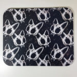 Grey Skele Cats Skull Gothic Print Mousemat