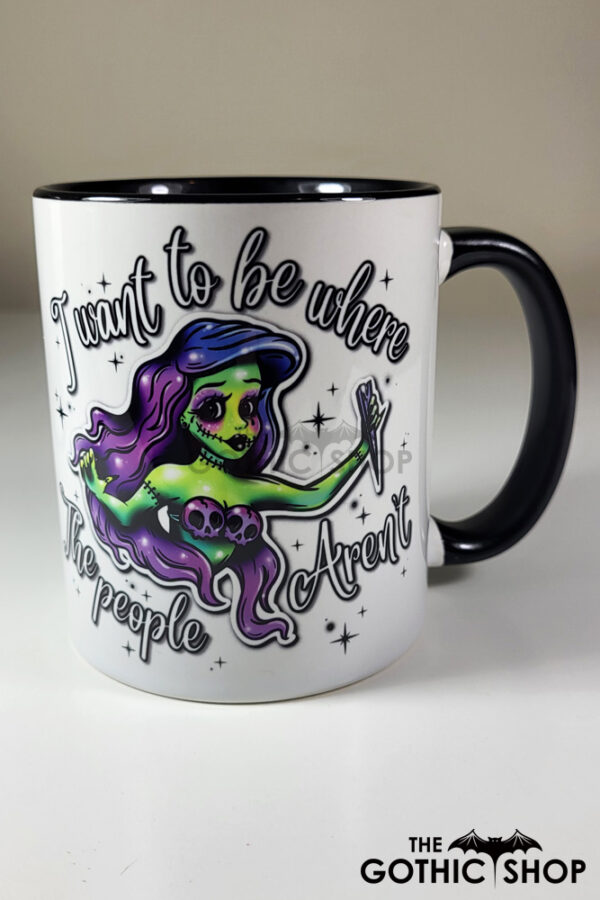 Zombie Mermaid Introvert Gothic Ceramic Mug